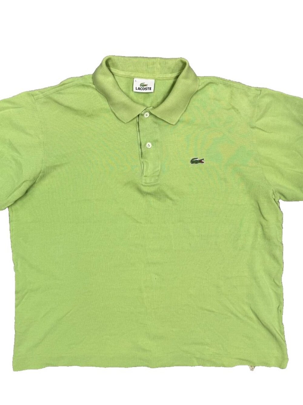 Lacoste Polo Shirt 100% Cotton Pique Short Sleeve Green Large